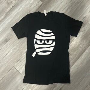 Bella Canvas Black Halloween Graphic Tee Mummy Shirt Small